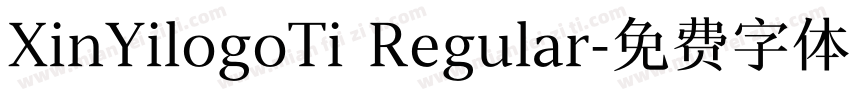 XinYilogoTi Regular字体转换